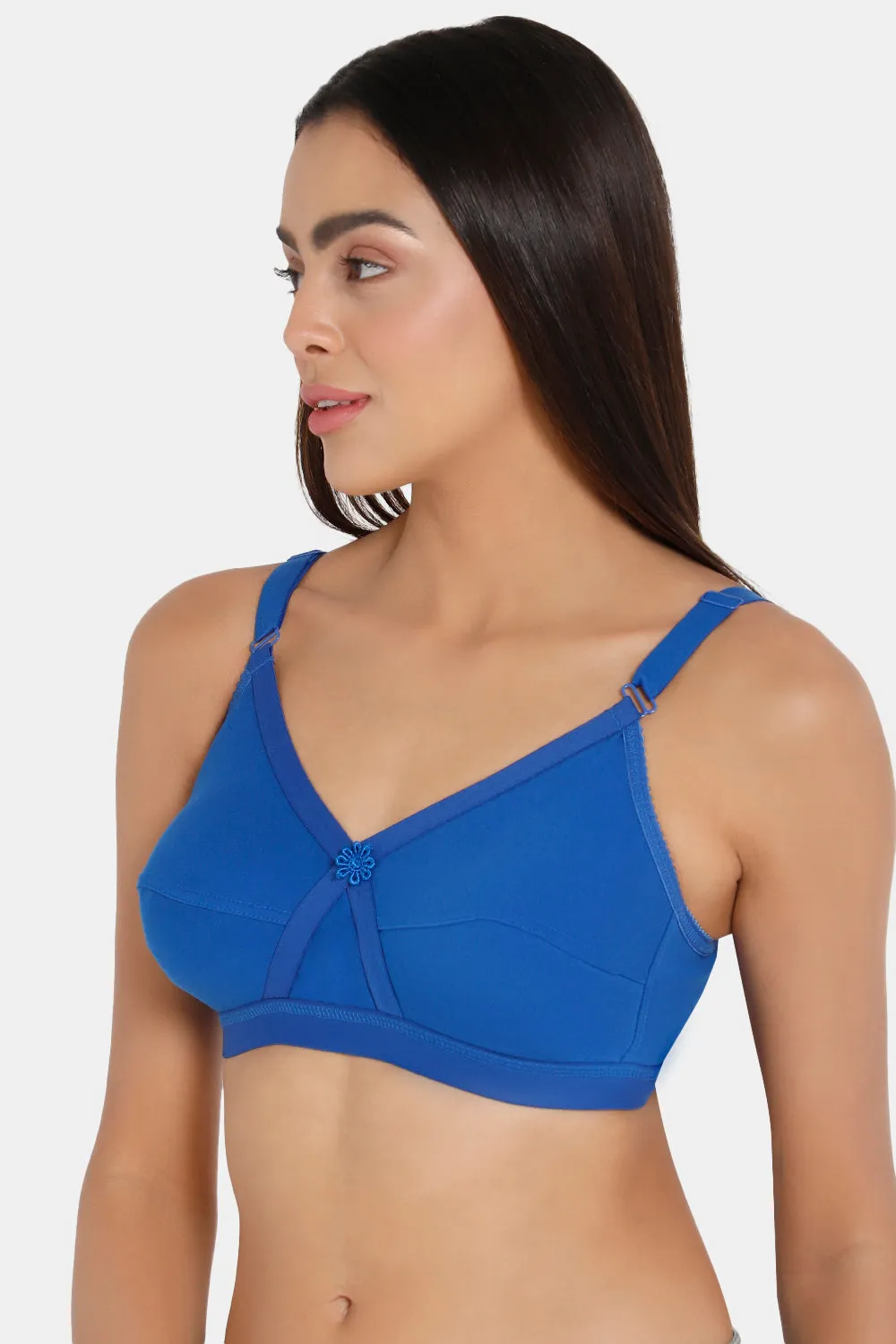 Full Coverage Non-Wired Non-Padded Back Closure Intimacy Blue Shade Brasserie - KRISS KROSS