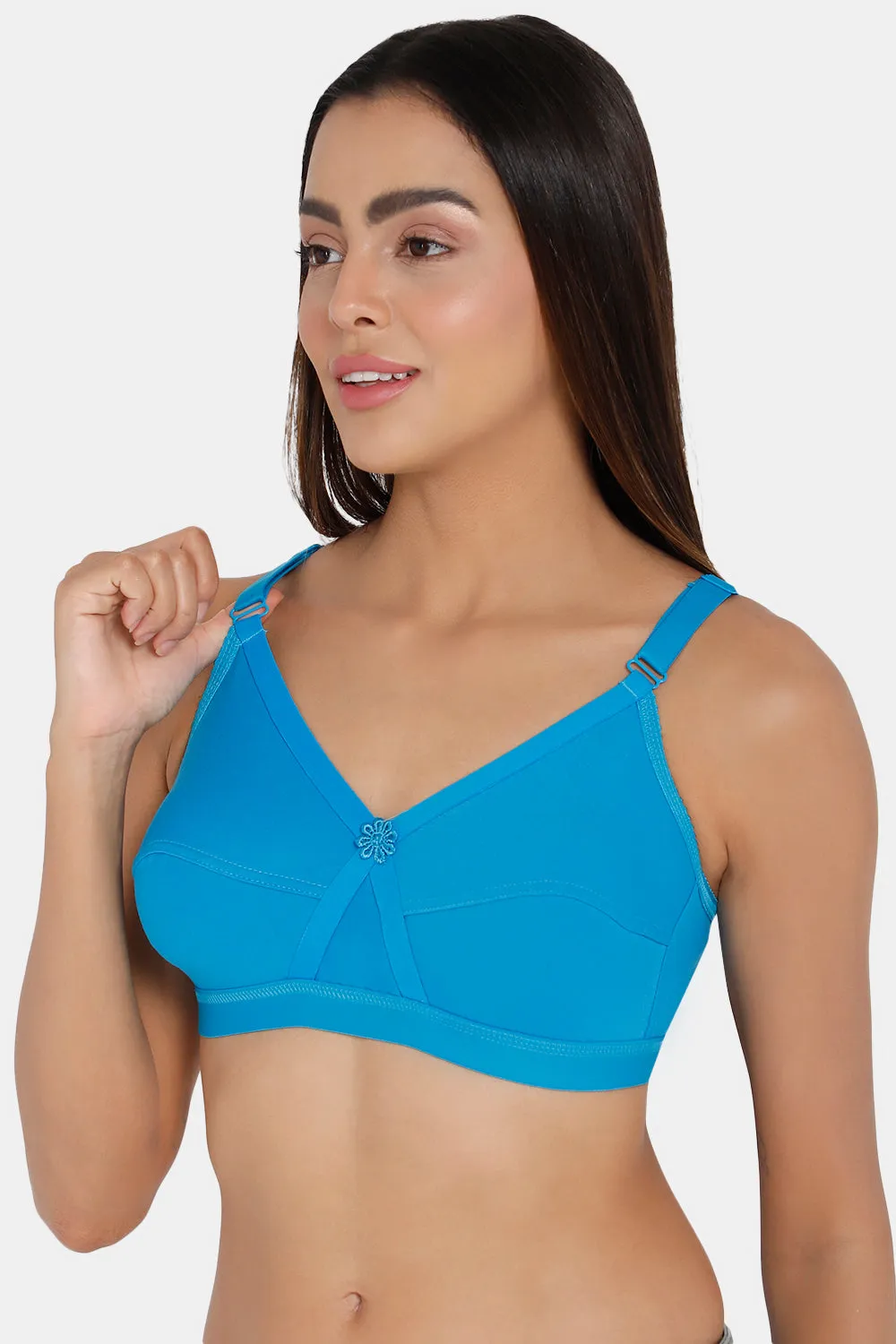 Full Coverage Non-Wired Non-Padded Back Closure Intimacy Blue Shade Brasserie - KRISS KROSS