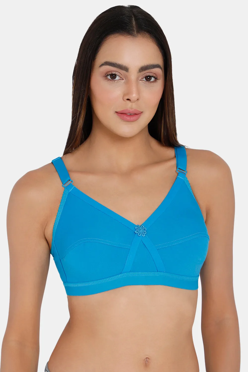 Full Coverage Non-Wired Non-Padded Back Closure Intimacy Blue Shade Brasserie - KRISS KROSS