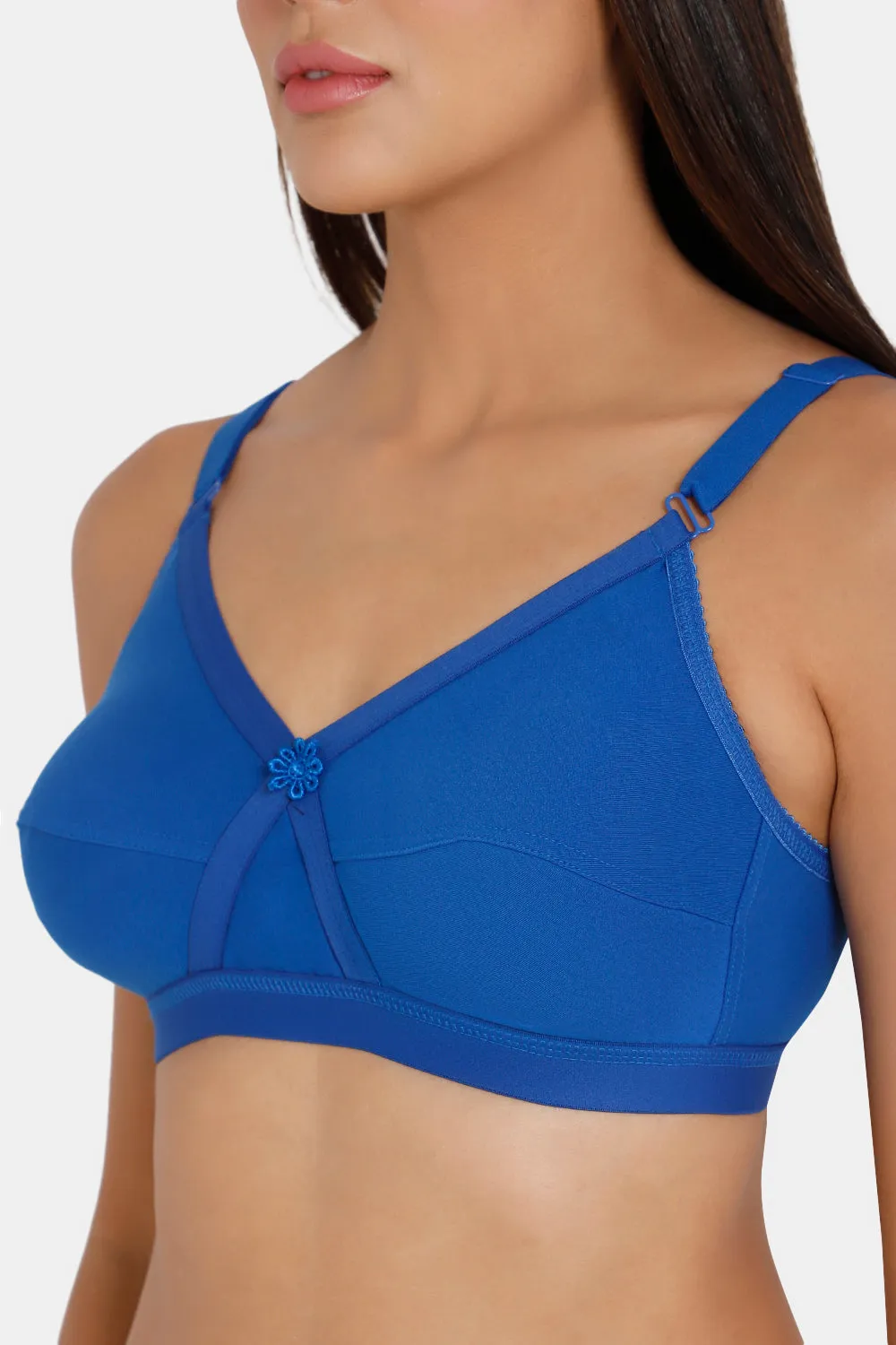 Full Coverage Non-Wired Non-Padded Back Closure Intimacy Blue Shade Brasserie - KRISS KROSS