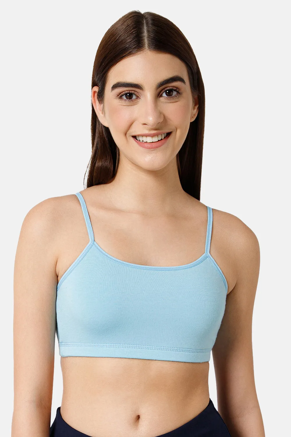 High Coverage Non-Wired Non-Padded Solid Moisture Absorbent Intimacy Beginners Bra -BB01