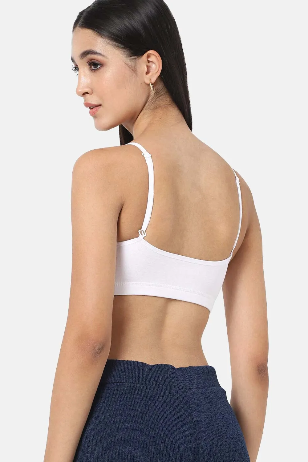High Coverage Non-Wired Non-Padded Solid Moisture Absorbent Intimacy Beginners Bra -BB01