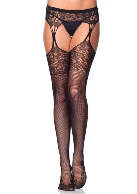 Iris Fishnet With Garter