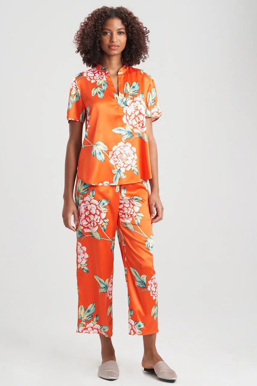 Island Fleur-Printed Matte Satin PJ