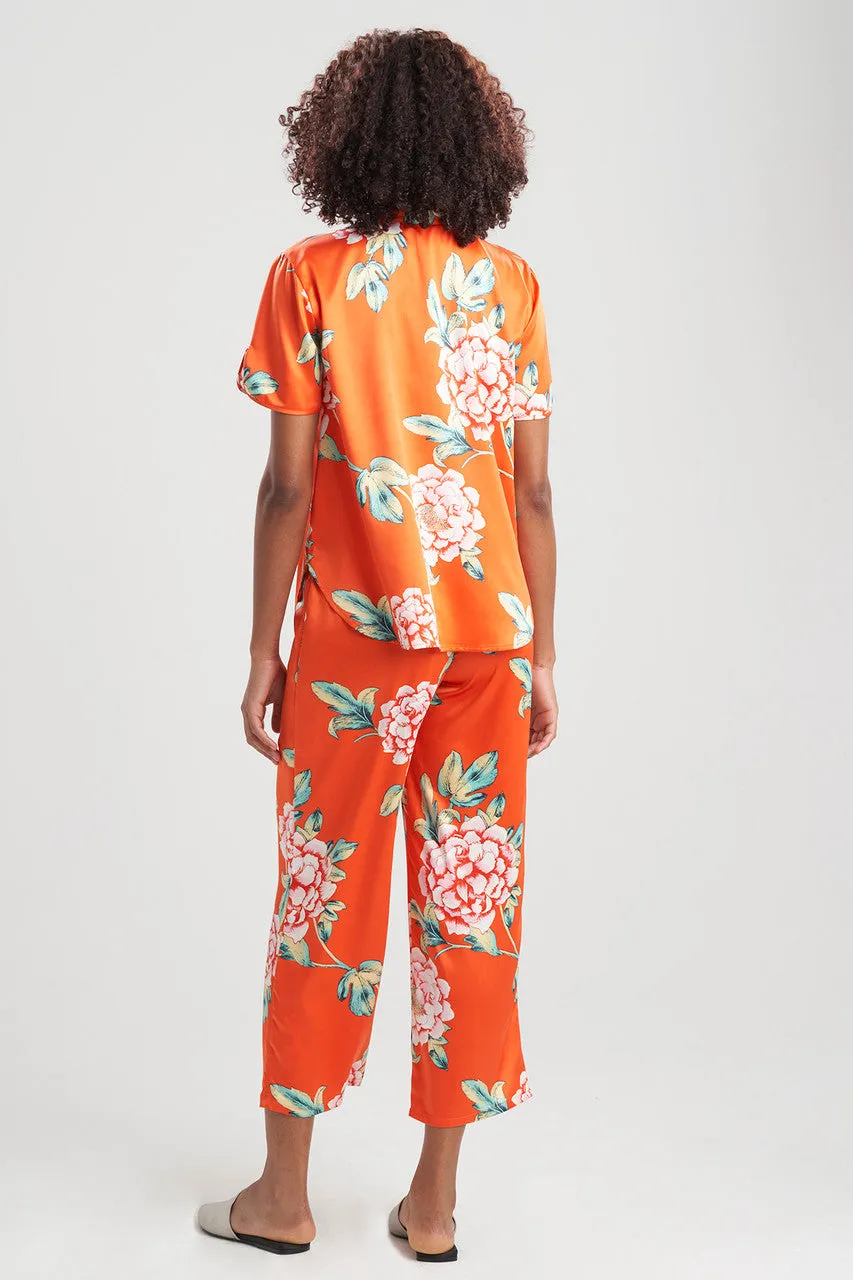 Island Fleur-Printed Matte Satin PJ