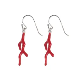 Jane Austen Emma Earrings - Coral Red