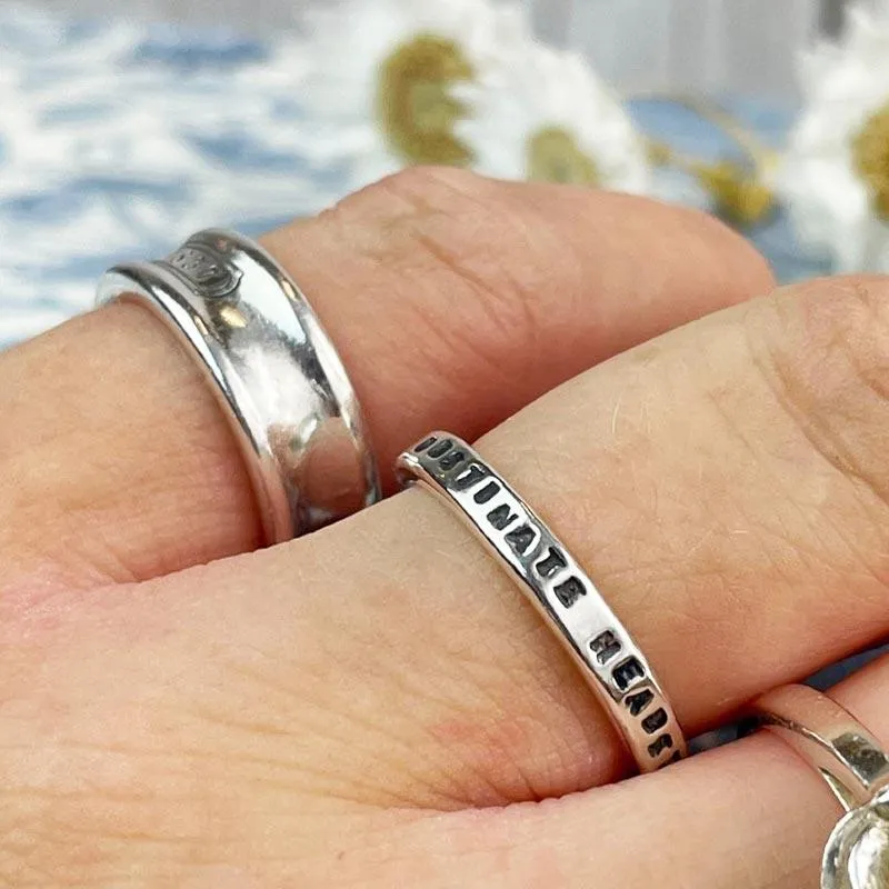 Jane Austen Ring 'Obstinate Headstrong Girl' Quote