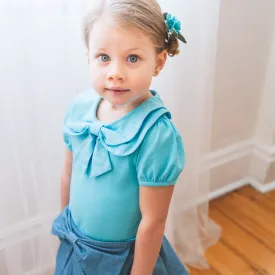 K Coulst Designs Light Denim Bow Skirt