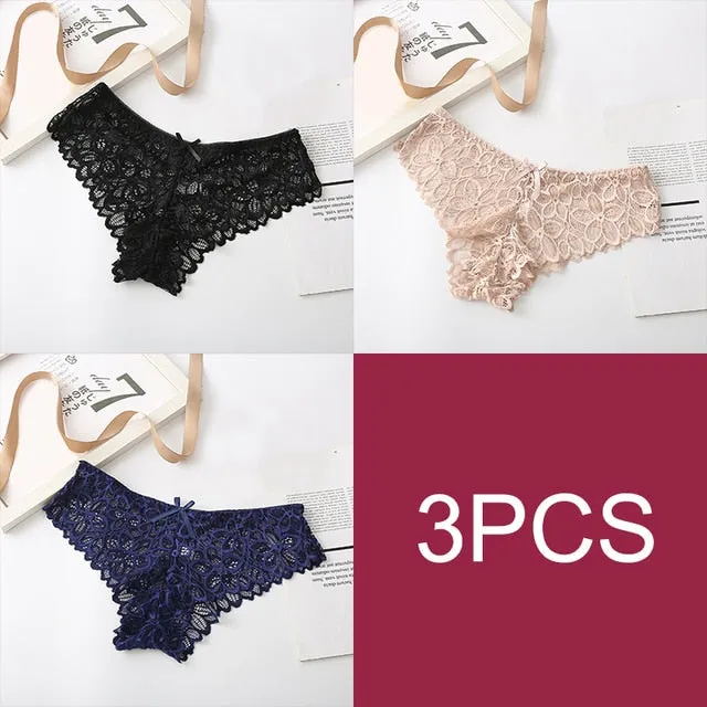 Lace Lingerie | See Through | Hollow Out Underwear | Sheer Lace Lingerie | 2/3pcs