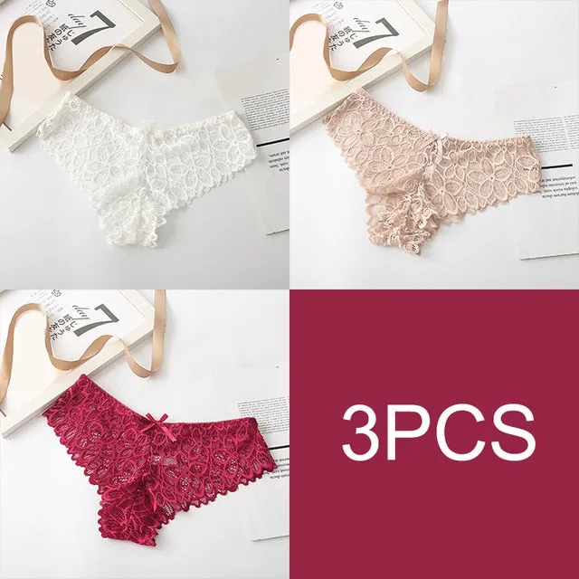 Lace Lingerie | See Through | Hollow Out Underwear | Sheer Lace Lingerie | 2/3pcs