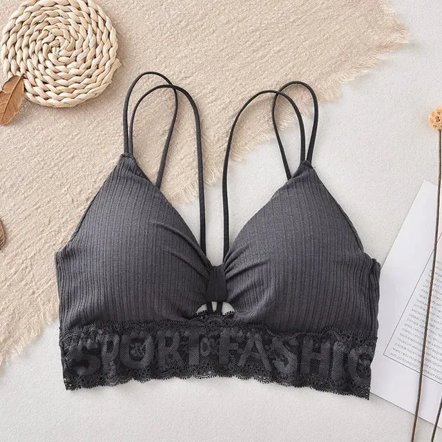 Lace Underwear Women's Letter Bra