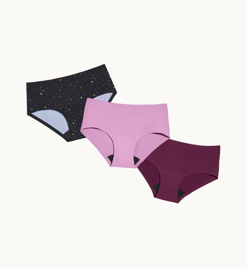 Light Leakproof No-Show Underwear Boyshort 3-Pack (4-Pack Item)
