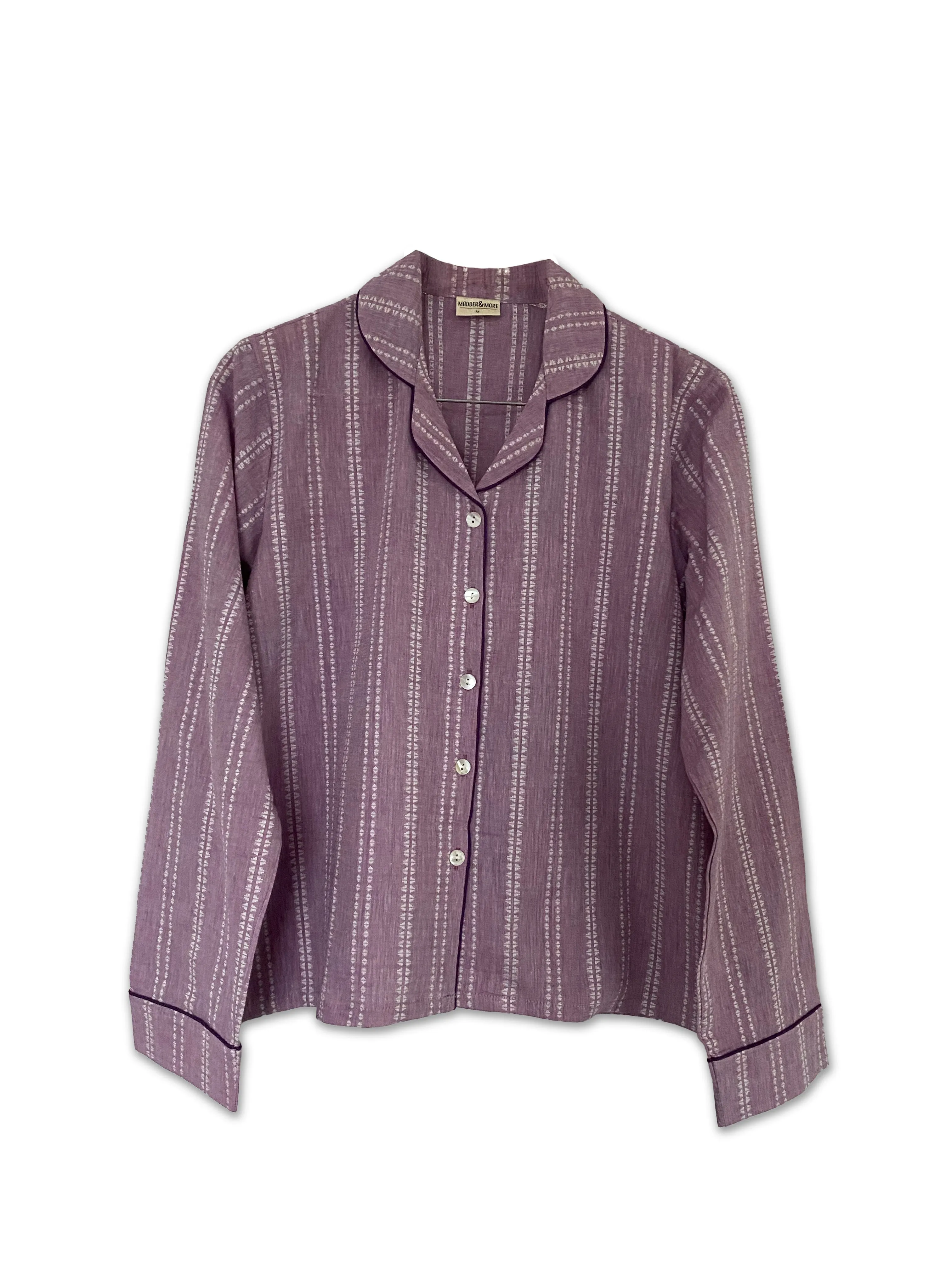 Lilac Handloom Long Pyjama Set