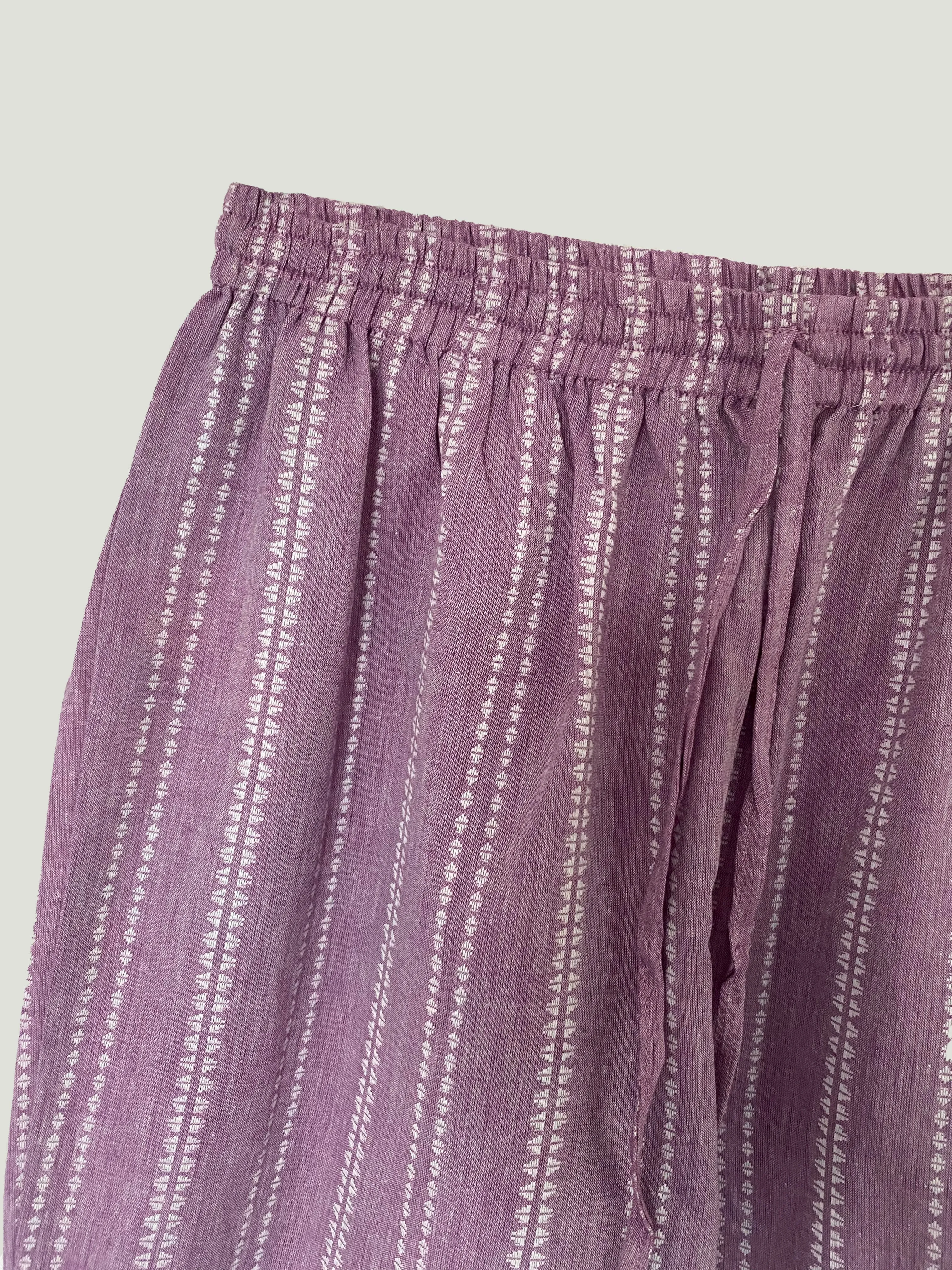 Lilac Handloom Long Pyjama Set