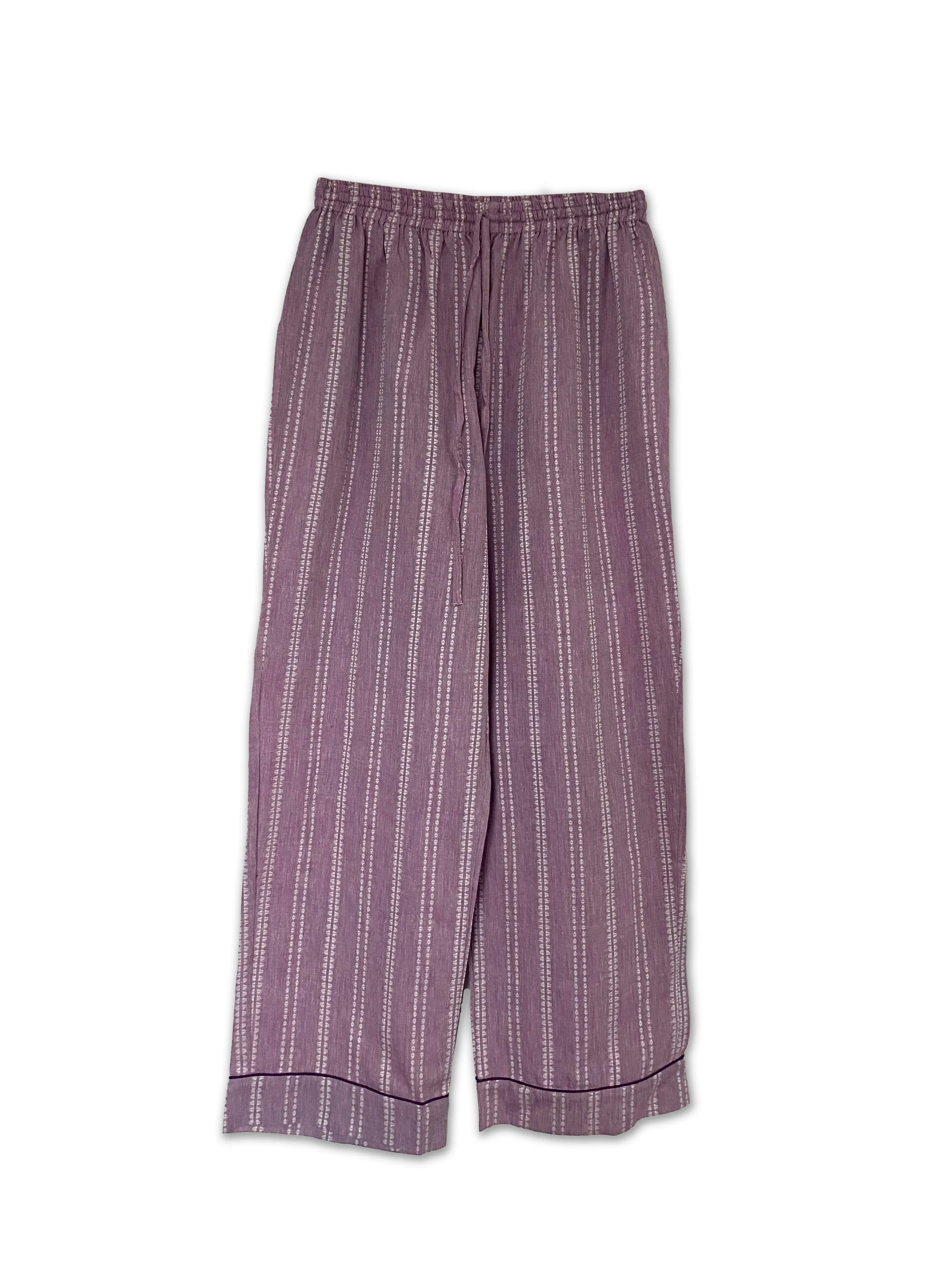 Lilac Handloom Long Pyjama Set