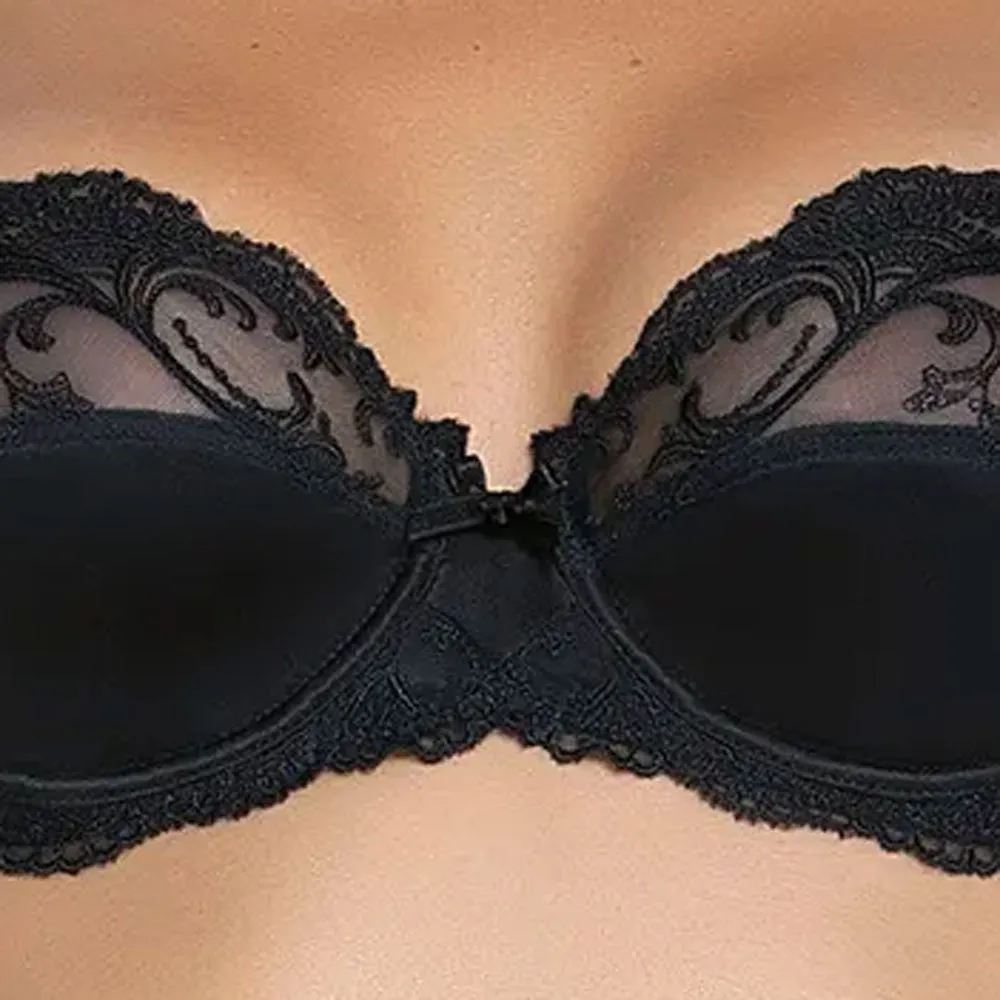 Lise Charmel 'Splendeur Soie' Black Silk Full Cup Bra