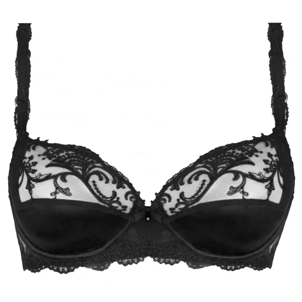 Lise Charmel 'Splendeur Soie' Black Silk Full Cup Bra