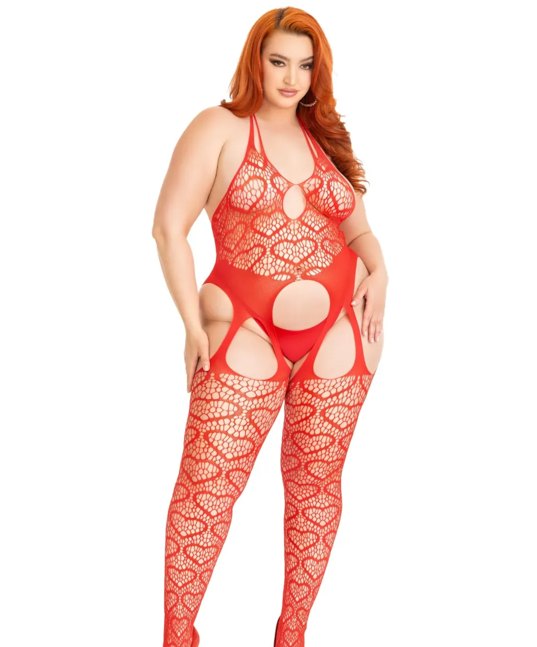 Love Struck Crotchless Bodystocking Curvy