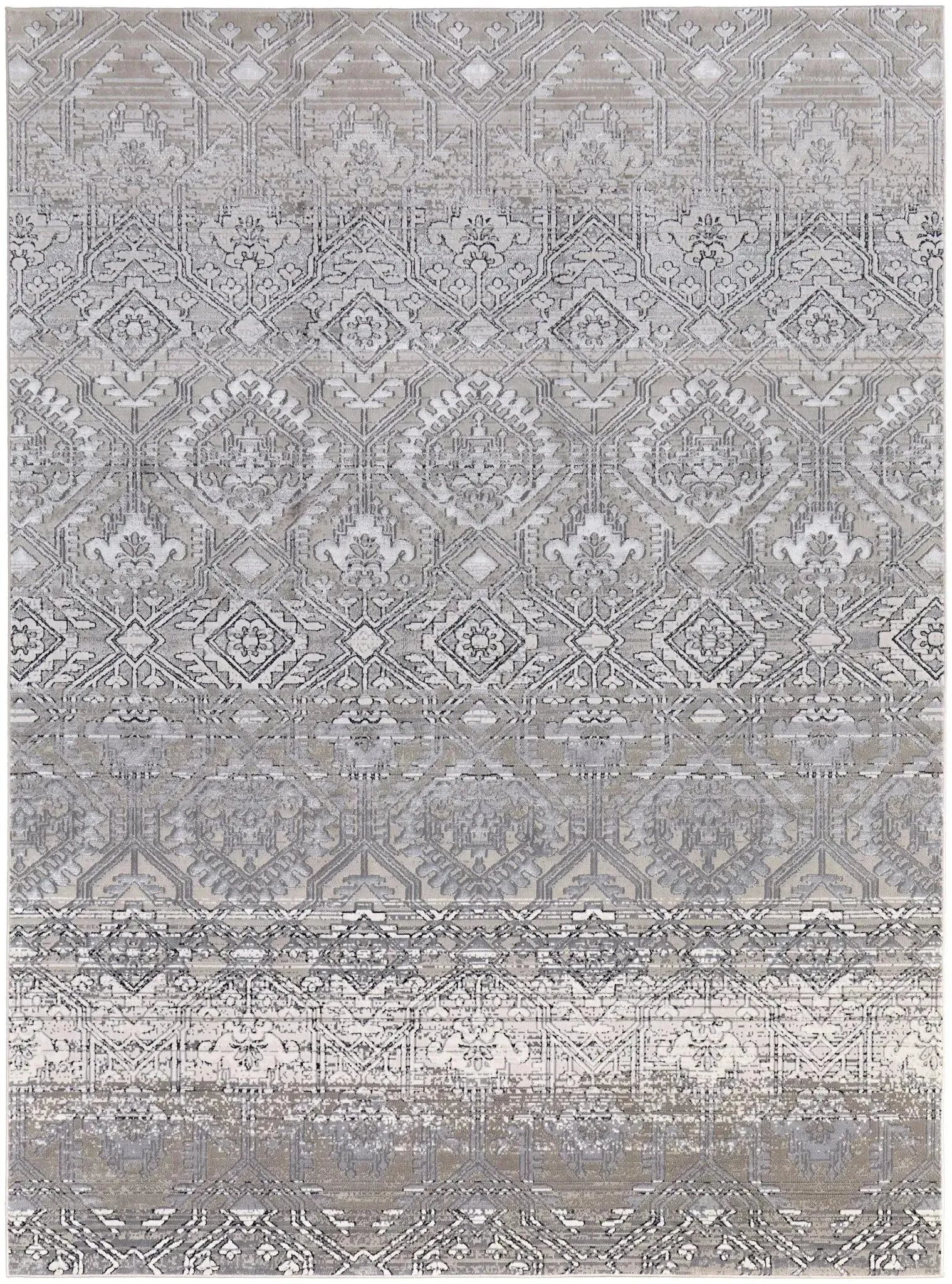Macklaine MCK39LGF Silver/Ivory Rug