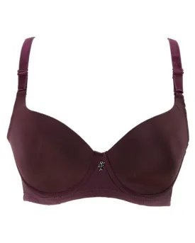 Maroon Pushup Bra - Single Padded Underwired Bra - Flourish - FL765