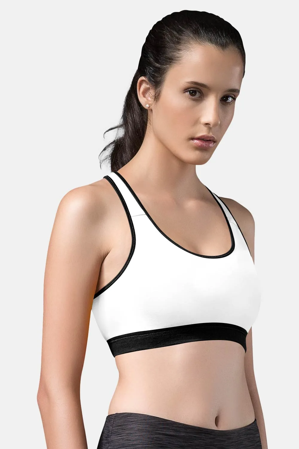 Medium Coverage Non-Padded Non-Wired Intimacy Reversible Active Sports Bra - CA11