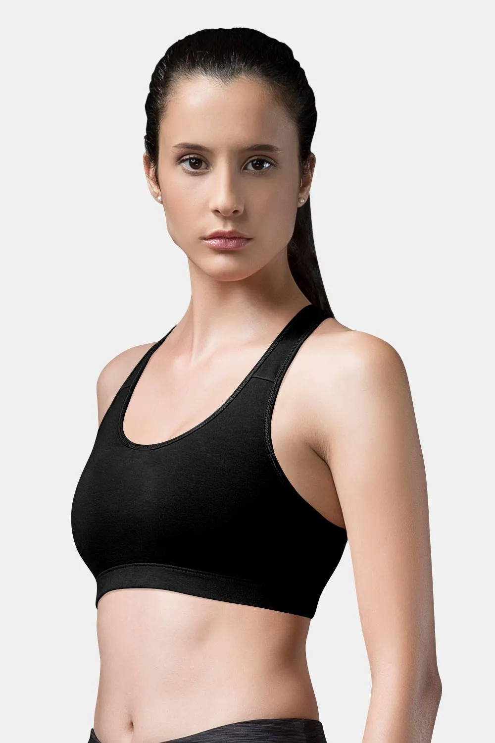 Medium Coverage Non-Padded Non-Wired Intimacy Reversible Active Sports Bra - CA11