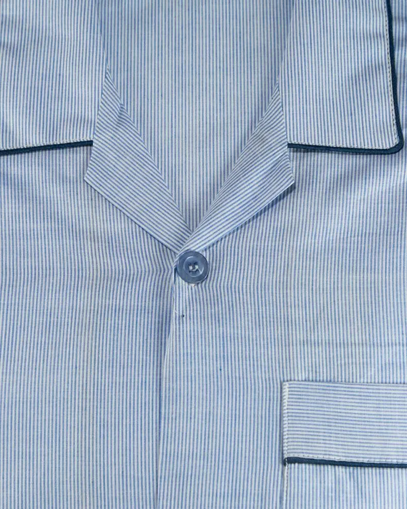 Mens Wedding Nightwear - Striped Design Nightdress By Hy-Brow Plus High Classic