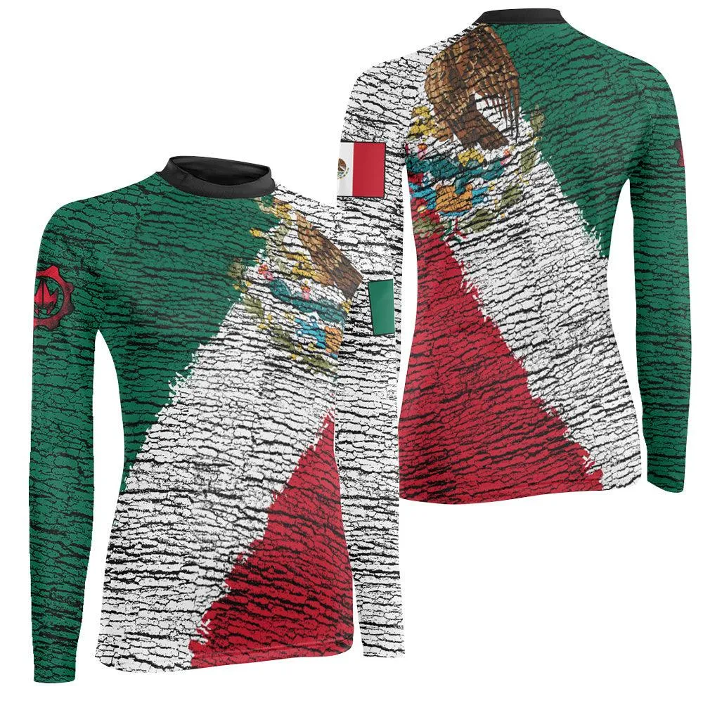 Mexico Flag Women's Long Sleeve Rash Guard