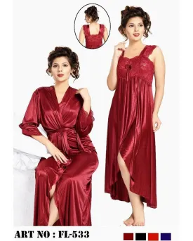 Nighty - FL-533 - Flourish 2 Piece Nightwear-OFF