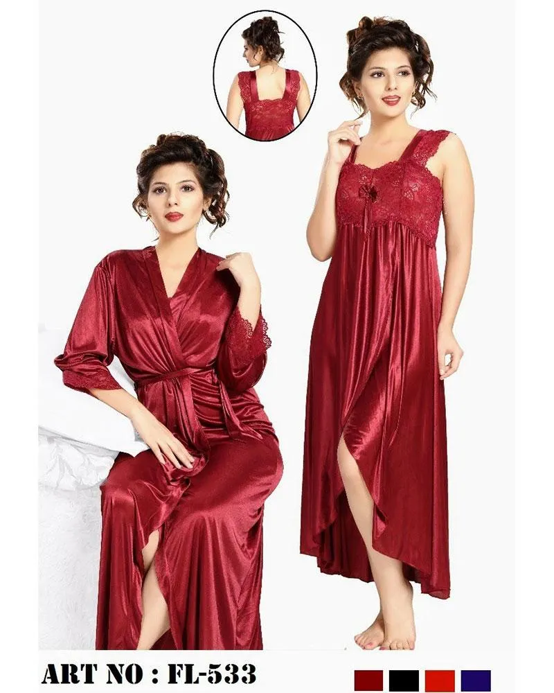 Nighty - FL-533 - Flourish 2 Piece Nightwear-OFF