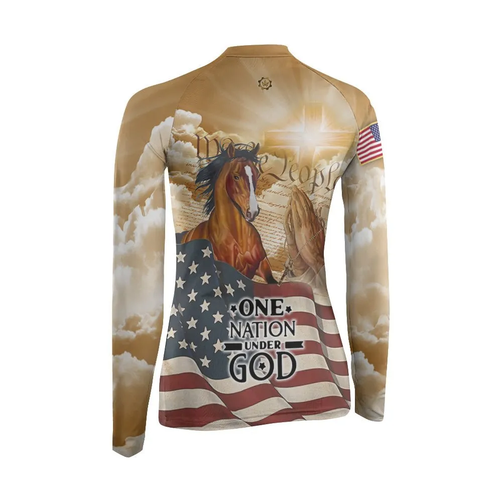 One Nation Under God Women's Long Sleeve Rash Guard