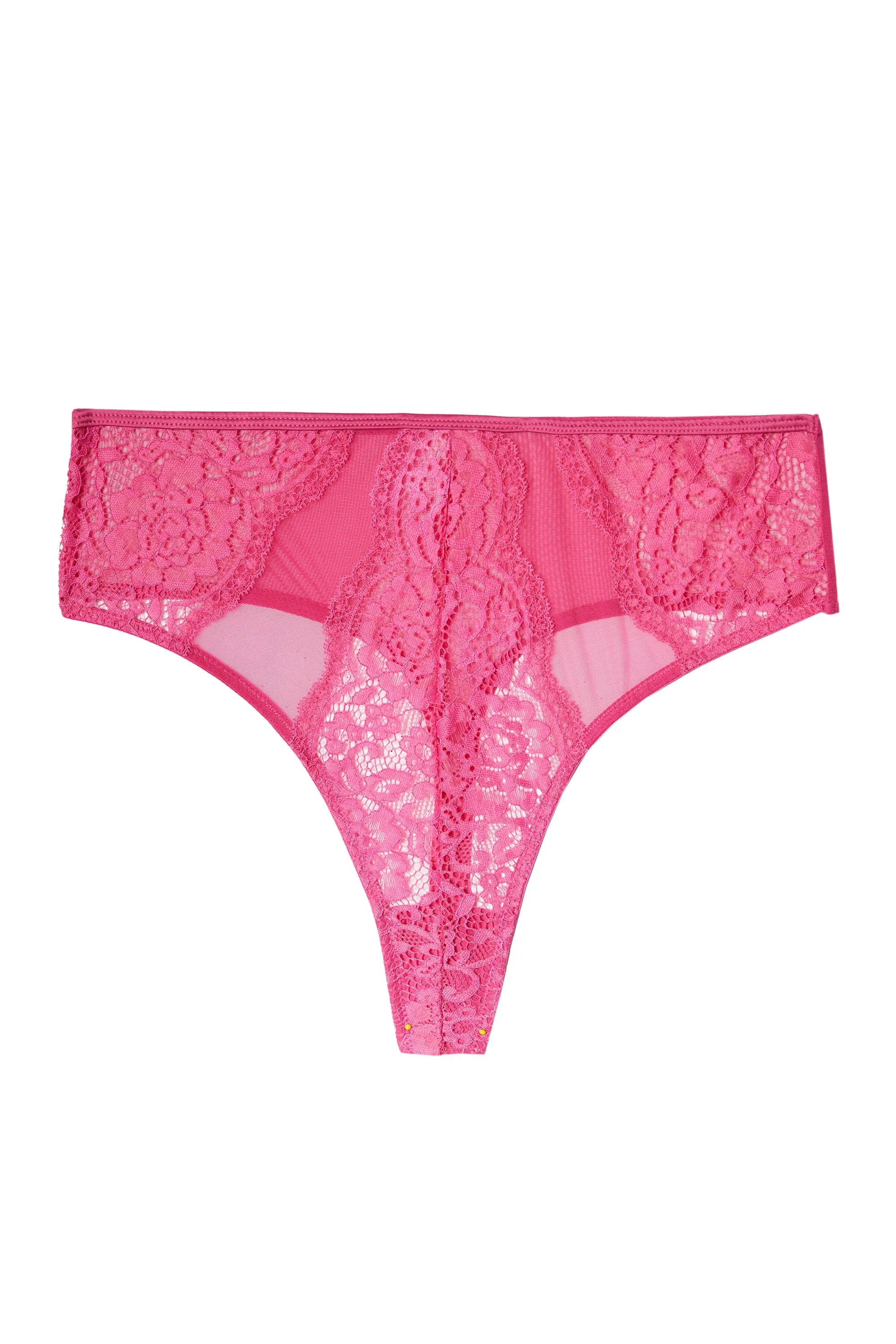 Ophelia Pink Cut Out Lace High Waist Brief