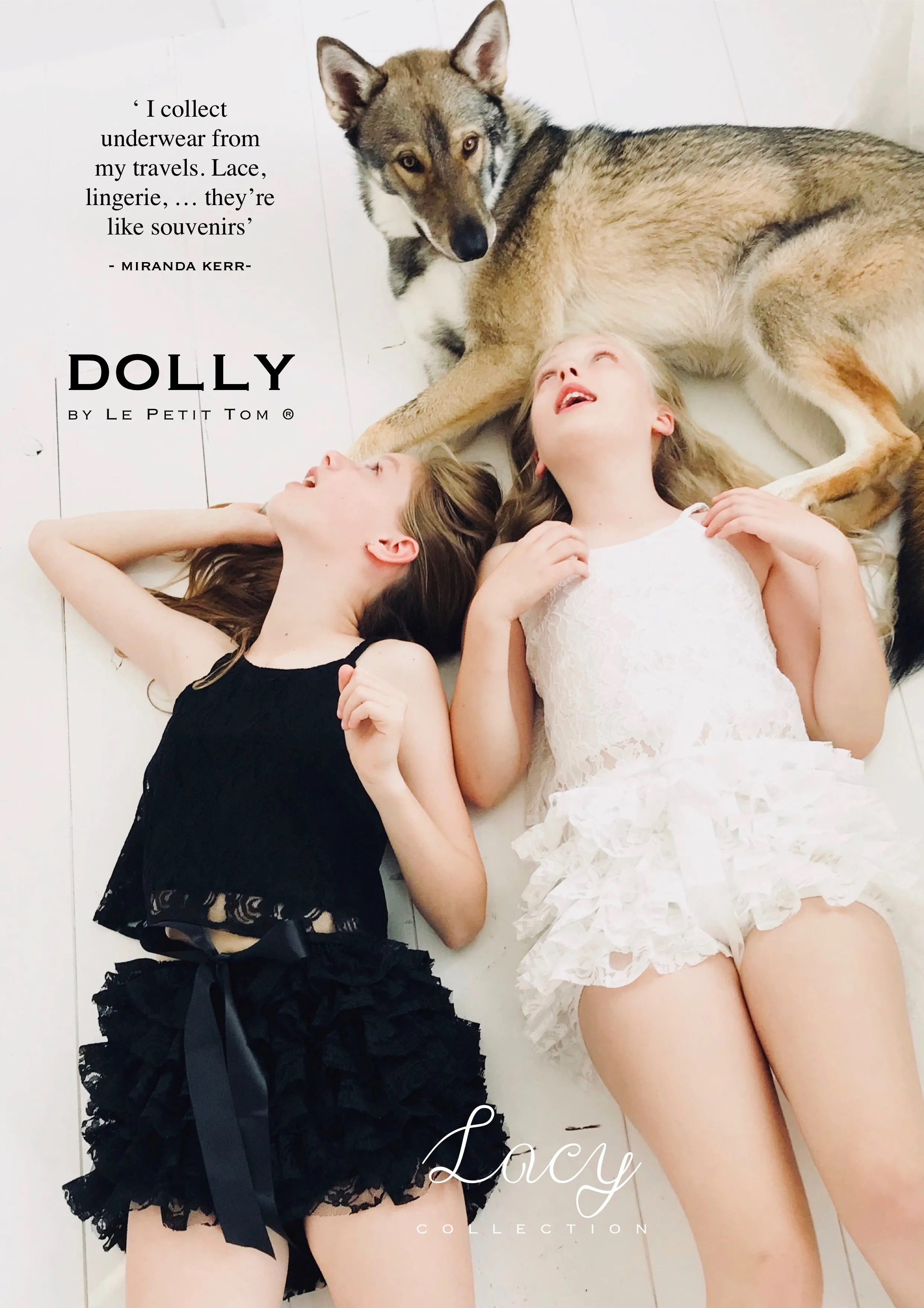 [OUTLET] DOLLY by Le Petit Tom ® LACY SPAGHETTI TOP black
