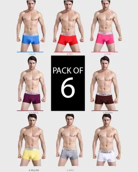 Pack of 6 - Ck Mens Boxers - Colourful - Breathable Mens Boxers
