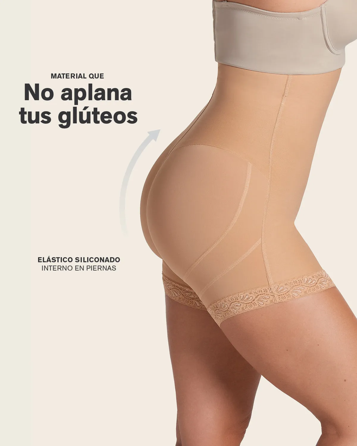 Panty faja tipo short de control fuerte levanta cola
