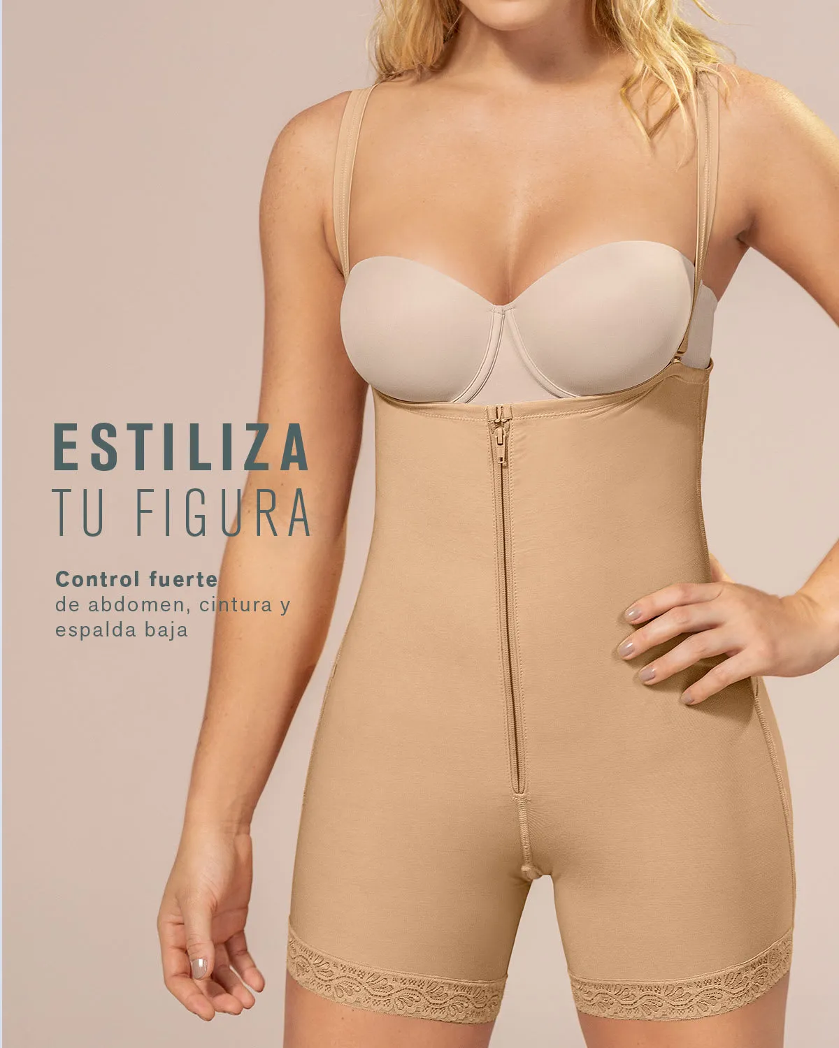 Panty faja tipo short de control fuerte levanta cola
