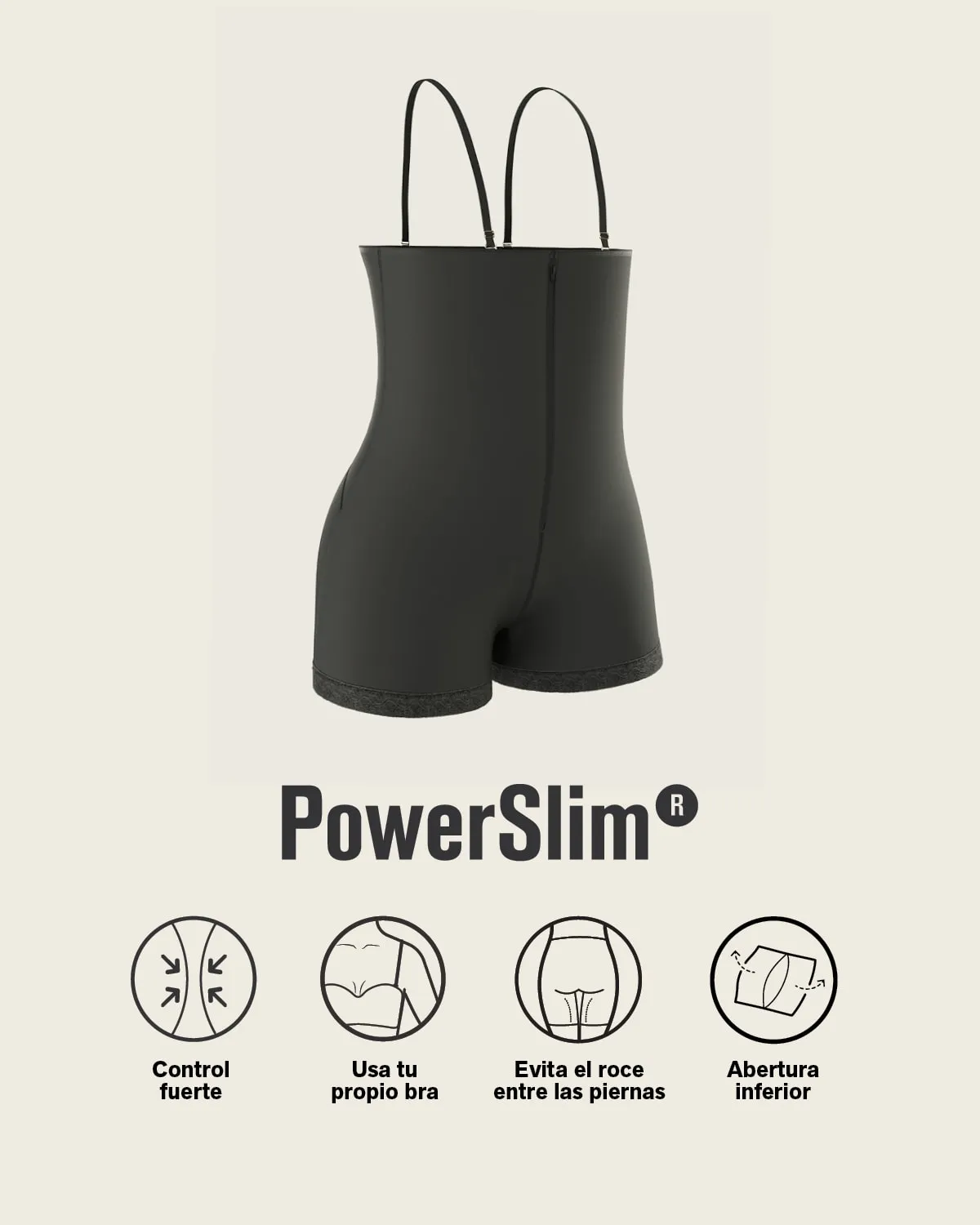 Panty faja tipo short de control fuerte levanta cola