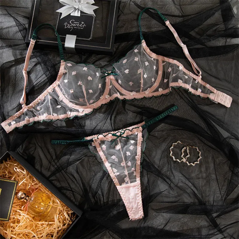 #PB Sensual Lingerie Transparent Lace Set