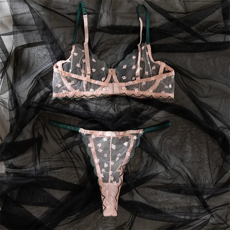 #PB Sensual Lingerie Transparent Lace Set