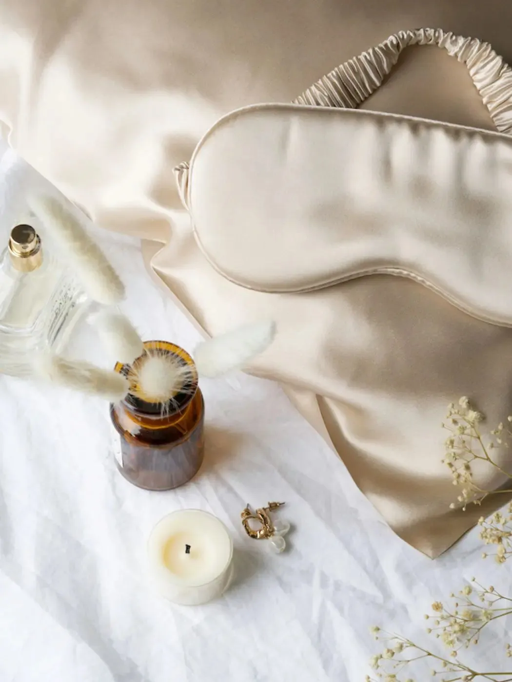 Pearl White Silk Sleep Set