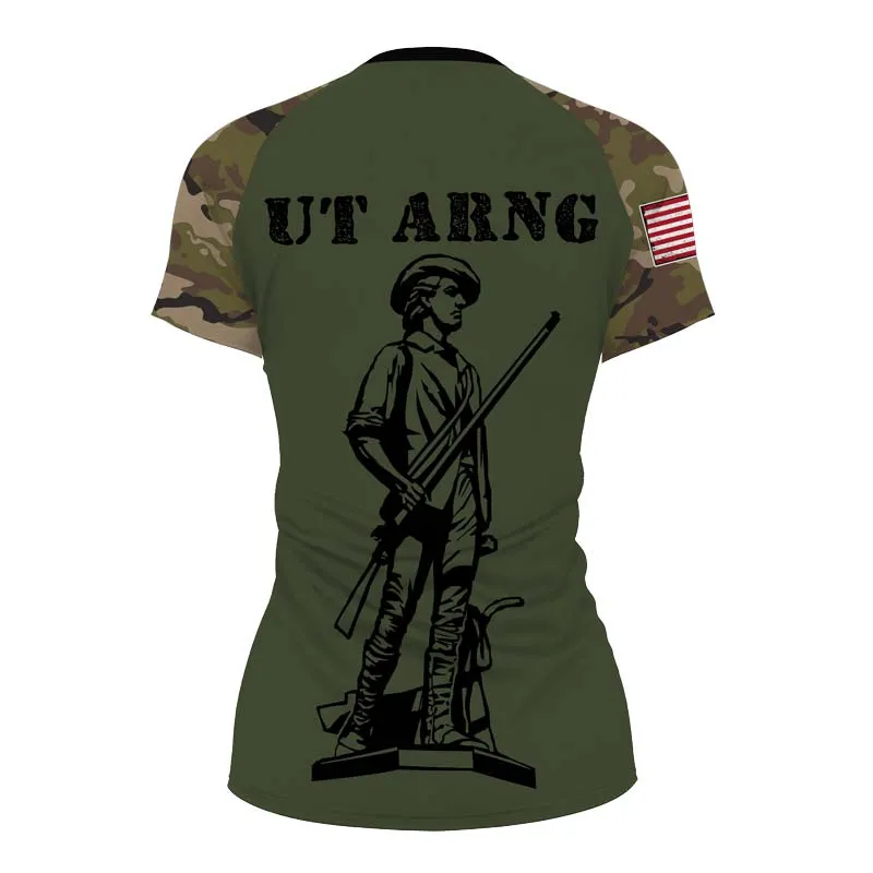 Personalized Utah ARNG Women's Short Sleeve Rash Guard