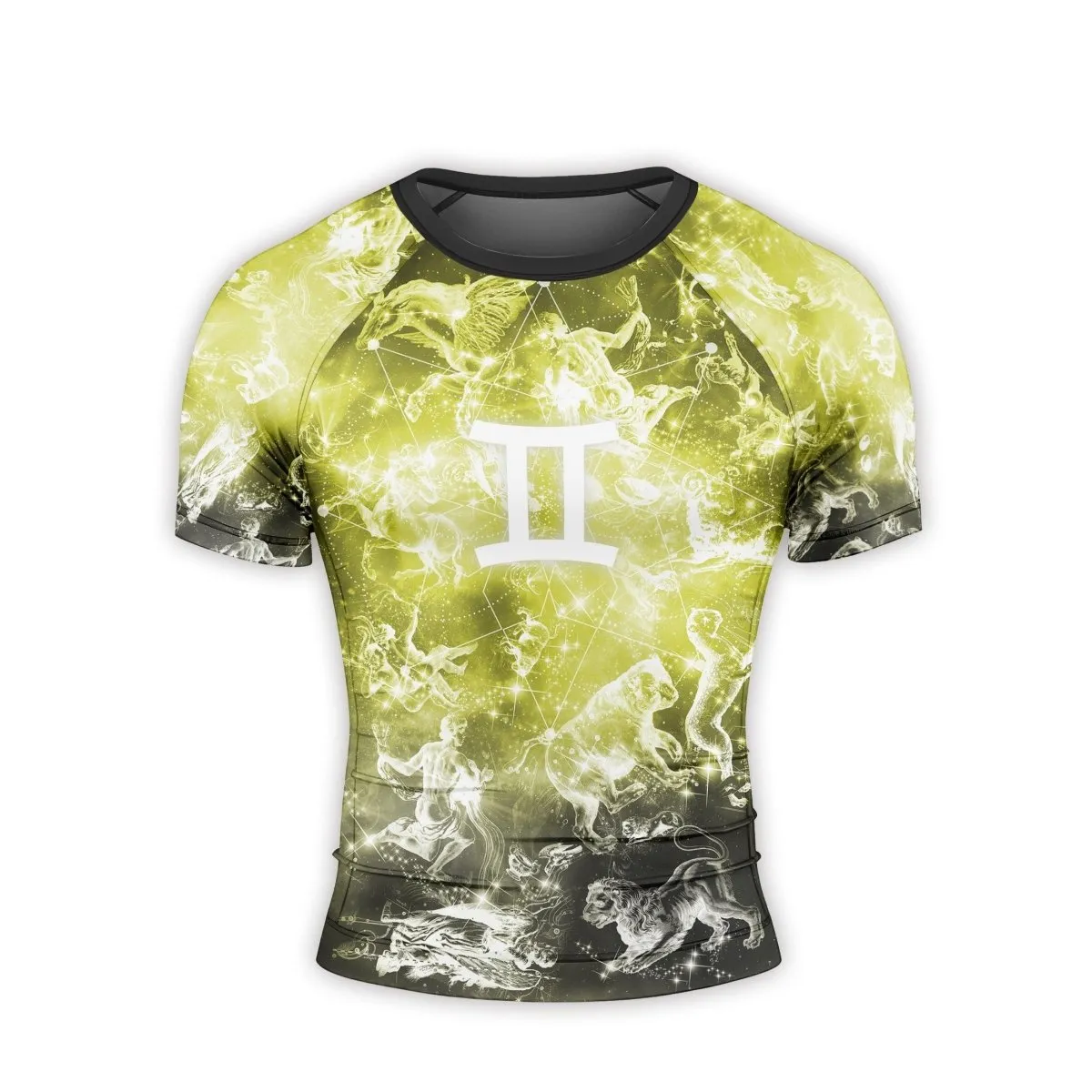 Personalized Zodiac Gemini Short Sleeve Rash Guard