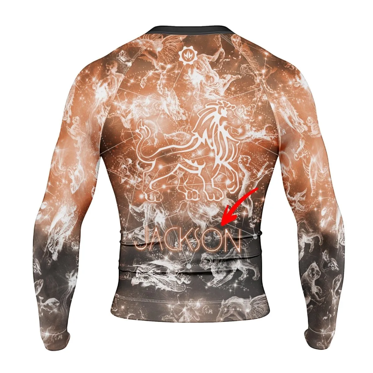 Personalized Zodiac Leo Long Sleeve Rash Guard
