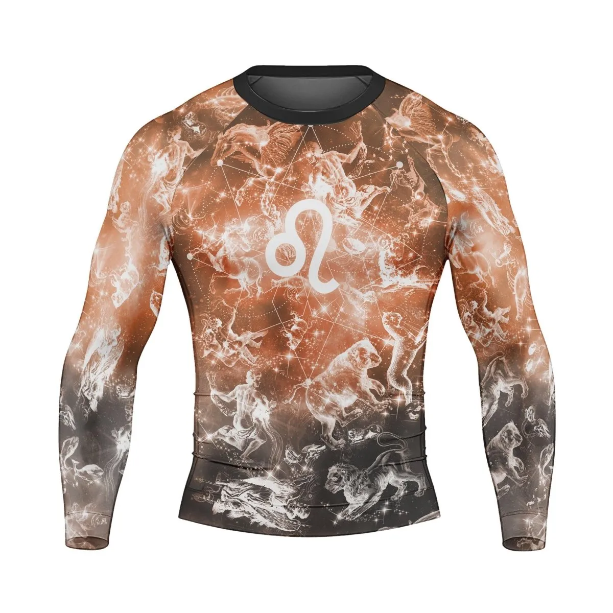 Personalized Zodiac Leo Long Sleeve Rash Guard