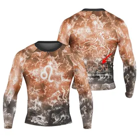Personalized Zodiac Leo Long Sleeve Rash Guard