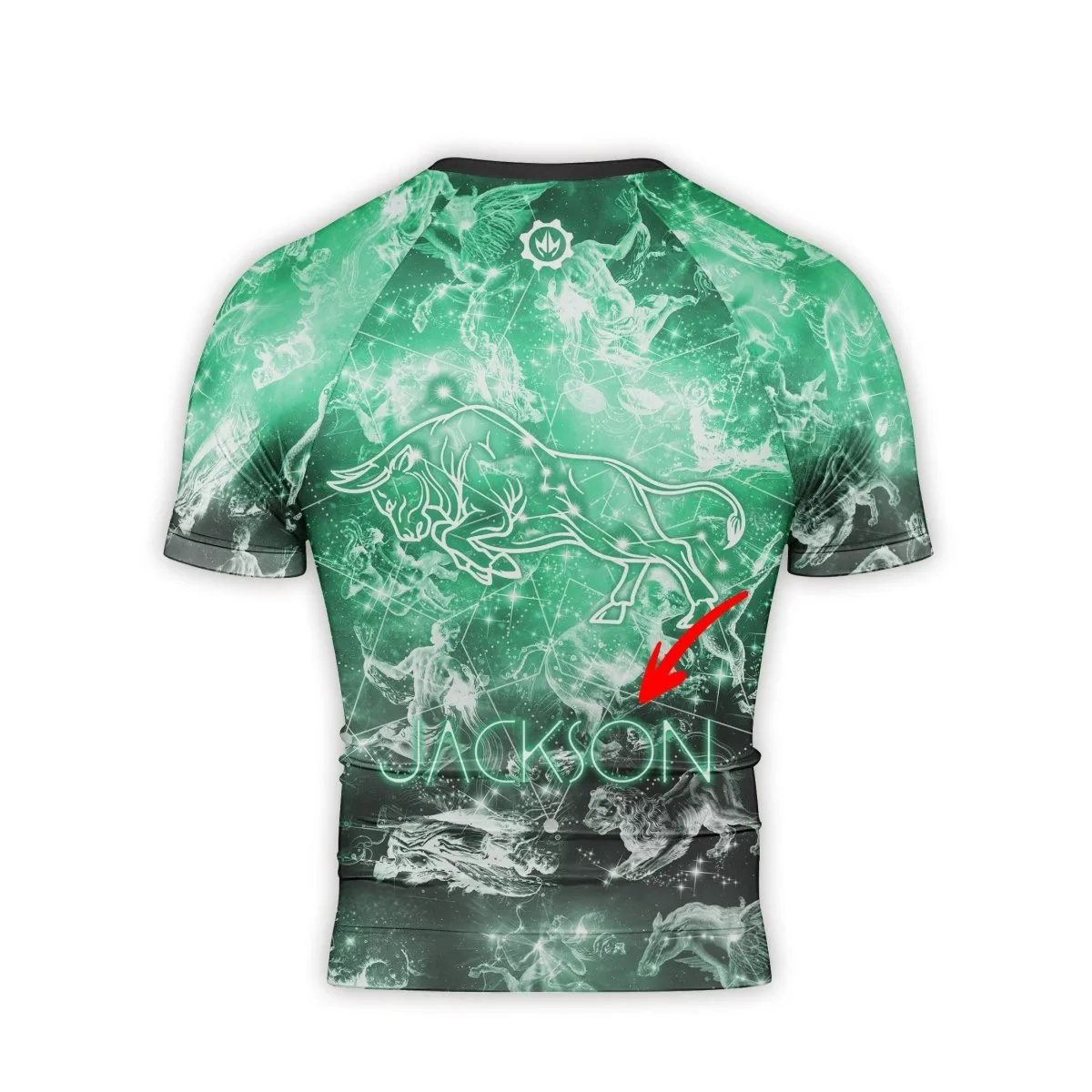 Personalized Zodiac Taurus Short Sleeve Rash Guard