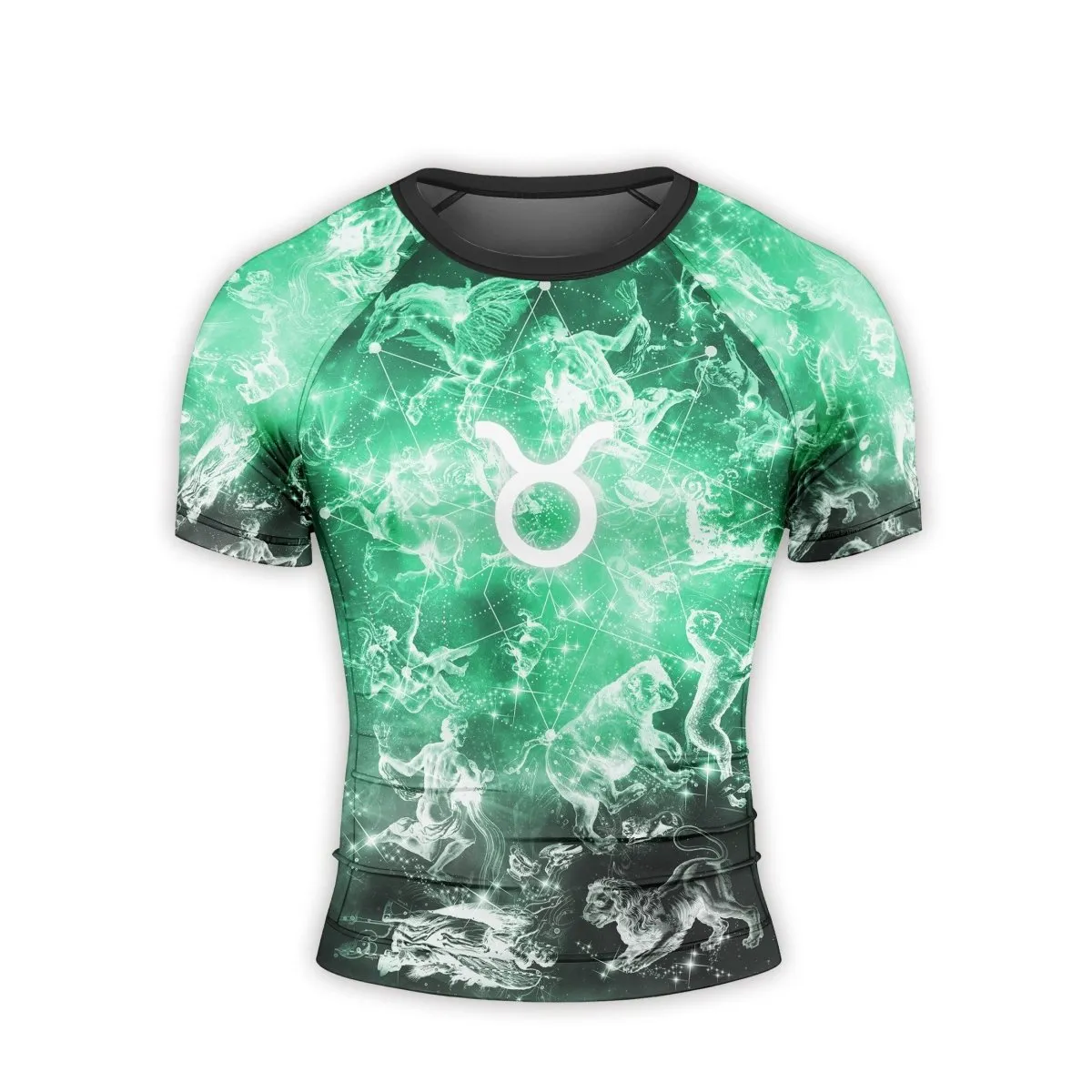 Personalized Zodiac Taurus Short Sleeve Rash Guard