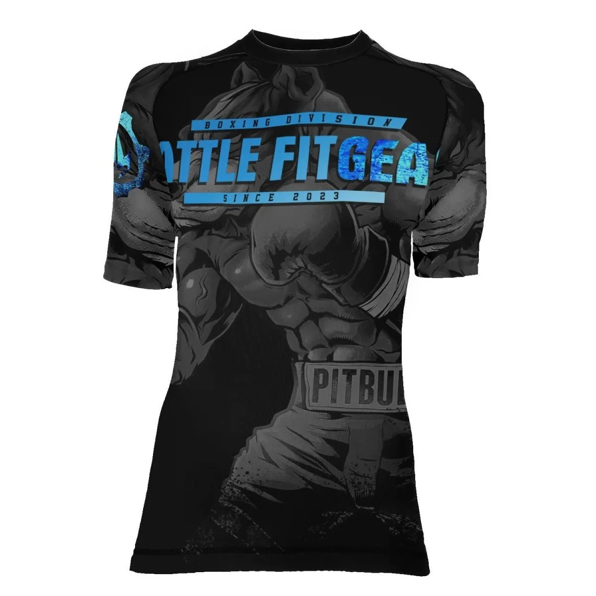 Pitbull Boxing Women's Short Sleeve Rash Guard