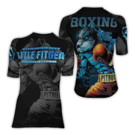 Pitbull Boxing Women's Short Sleeve Rash Guard