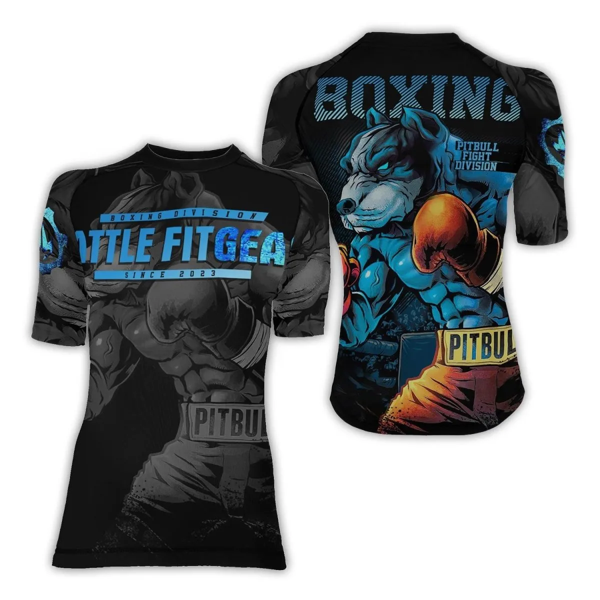 Pitbull Boxing Women's Short Sleeve Rash Guard